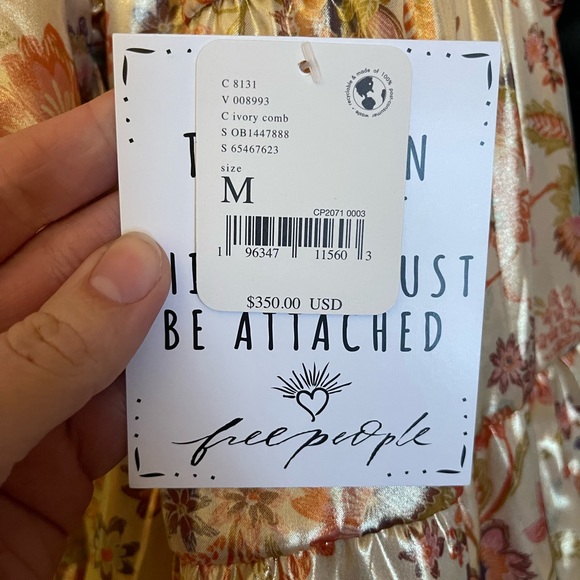 Free People Something Magical Tie Top Shimmer Maxi Dress BNWT - Picture 4 of 4